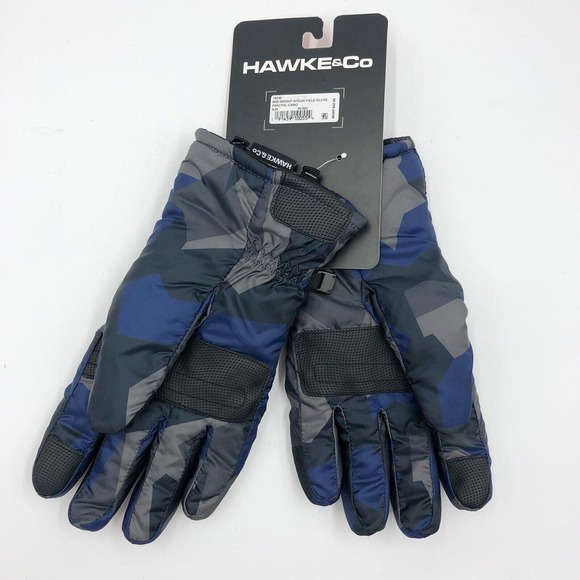 SOLD-Hawke + Co Camo Gloves Blue Fractal Field Sz S / M Men's - Picture 3 of 7
